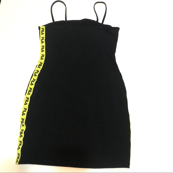 FILA UO BLACK & GREEN SIDE TAPE BODY CON DRESS - Picture 8 of 11